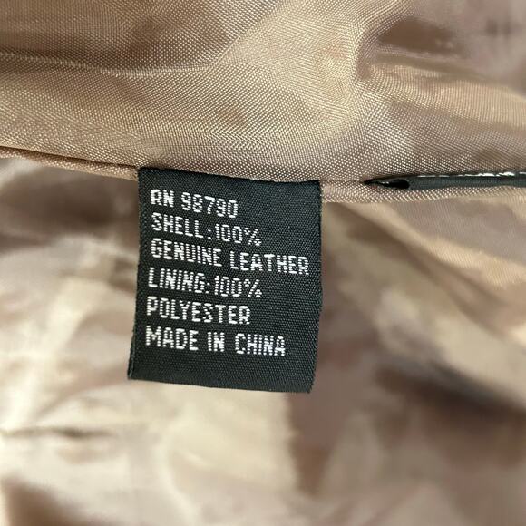 Marcelle Renee Leather Suede Jacket Womens M Brown Long Sleeve Full Zip READ - Picture 14 of 16